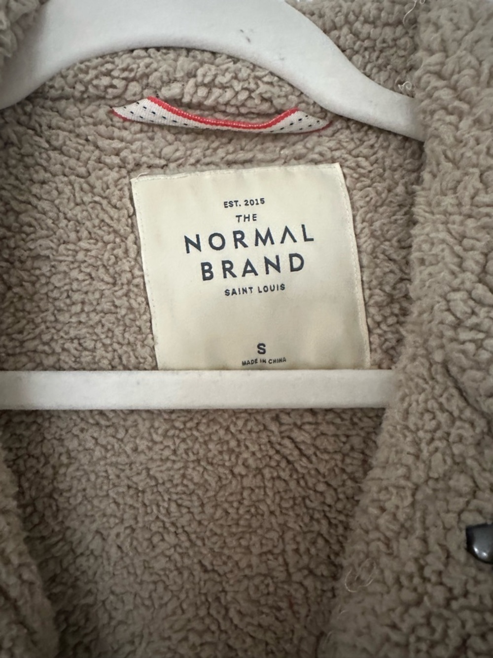 The Normal Brand Corduroy Sherpa-Lined Barn Jacket in Rust Red - Picture 2 of 5